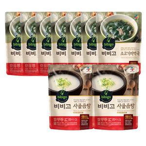 [CJ]비비고 미역국 500g x7개+사골곰탕 500g x2개