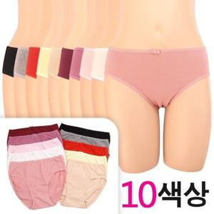 [올리비아바비]3XL까지!컬러풀 면스판 삼각팬티1종(OPT5001)