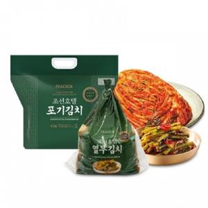 [피코크] 조선호텔 포기김치 4kg + 열무김치 1.5kg (100년의 역사 조선호텔에서 만든 프리미엄 김치!)