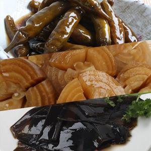 [자연맛남 반찬] 어머니의 손맛 그대로 장아찌 500g x 3팩 (고추/양파/다시마)