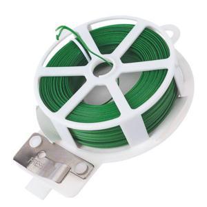 철선 지지선 울타리 녹색 PVC 코팅 철사 1mm x 50M