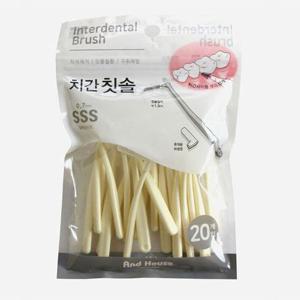 덴탈 치간 칫솔 치아 치실 이쑤시게 L형 20P 0.7mm (WB7AFF0)