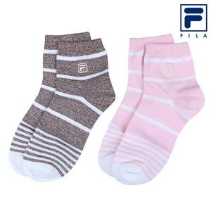 [휠라] [FILA] 캐주얼(중목) 2Set 양말 FV4SCZ9897F_BRN