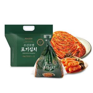 [피코크] 조선호텔 포기김치 4kg + 총각김치 1.5kg (100년의 역사 조선호텔에서 만든 프리미엄 김치!)