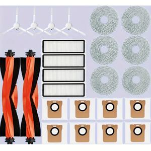 TEMU 24개 샤오미 로봇 청소기 X20+ / X20+ 액세서리 액세서리 메인 사이드 브러시 고효율 필터 젖은 걸레 먼지 봉투 교체