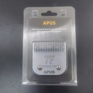 TEMU 전문가급 APUS 고품질 탄소강 3.2mm 애견 미용 클리퍼 7F A5 블레이드 대부분의 Andis/Oster/WAHL/Laube A5 클리퍼와 호환 가능