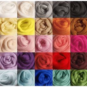 TEMU 36pcs 색상 자연 섬유 양모 원사 로빙 바늘 Felting 양모 Felting 원사 용품에 대 한 손 회전 DIY 공예 재료, 3g/팩