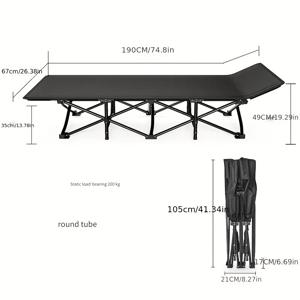 TEMU 휴대용 접이식 캠핑 침대, 조정 가능한 안락 의자, 야외 안락 의자, 수면 침대, 캠핑, 수영장, 해변, 파티오, 다양한 크기 사용 가능|접이식침대|간이침대