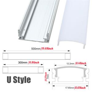 TEMU 5pcs 30CM 50CM 알루미늄 채널 LED 스트립 라이트 홀더 커버, LED 스트립 라이트 바용 장착 클립 시스템, 캐비닛 램프 자동차 라이트, U/V/YW 스타일(라이트 스트립 제외)