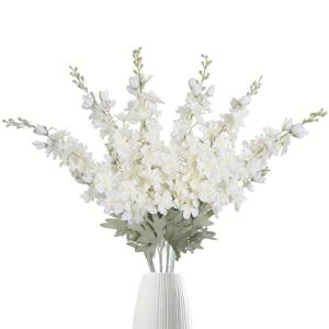 TEMU 6 개/대, 88cm/34.65inDelphinium 인공 꽃, 인공 라크스퍼 꽃 긴 줄기 꽃 가정 장식을 위한 실크 꽃 실내 옥외, 테이블을 위한 꽃 센터피스 장식 웨딩 장식 꽃 생일 파티 데이 어머니의 날 선물