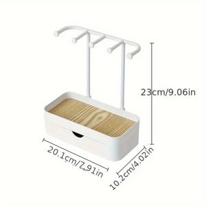 TEMU 1개 일본 스타일 주얼리 정리대 - 귀걸이, 목걸이, 팔찌 디스플레이 스탠드 및 열쇠 & 액세서리 보관함 - 침실, 화장대, 욕실, 현관, 후크에 완벽함