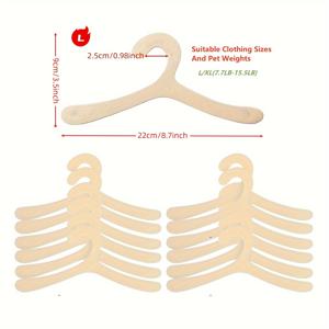 TEMU 12개의 애완동물 옷걸이, 강아지와 새끼고양이 의상용 플라스틱 옷걸이