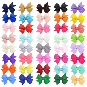 TEMU 40pcs 아기 소녀 귀여운 Bowknot 헤어 클립 헤어핀 헤어 액세서리 선물 휴일 파티