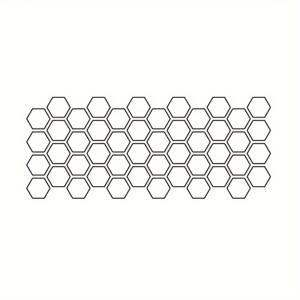 TEMU 48개 육각 비닐 데칼 - 방수 자동차 스티커, 범퍼, 창문 등에 사용 - 쉬운 부착, 잔여물 없음 - 33.8x14.2인치