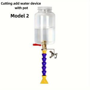 TEMU 1 세트 유니버설 조절 절삭기 물 장치 스프링클러 액세서리, 슬롯팅 기계 물 냉각 및 먼지 간단한 냄비 물 분사기, 먼지 제거 냉각제 미스팅 대리석 절단 기계용