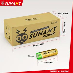 TEMU Sunant 알칼라인 장수명 배터리, AA 40개 및 AAA 40개 알칼라인 건전지 세트, 가정용, 다양한 가전제품, 리모컨, 게임 컨트롤러, 손전등, 마우스, 장난감용