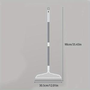 TEMU 확장 가능한 손잡이가 있는 매직 실리콘 빗자루 - 애완동물 털 및 먼지 제거, 주방, 욕실, 거실 및 유리 표면에 이상적