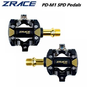 TEMU ZRACE PD-M1 골든 셀프-록킹 SPD 마운틴 바이크 페달 - 경량, 내구성 있는 알루미늄 합금, 조절 가능한 클리트, 경주 및 야외 모험에 완벽