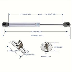 TEMU 4개 10인치 가스 스트럿 리프트 서포트, 소프트 클로즈 힌지 포함 - 쉬운 설치, 주방 캐비닛 및 장난감 상자용 22.5파운드 용량