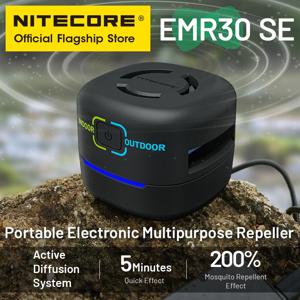 NITECORE EMR30 SE 미니 모기 퇴치기, 휴대용 USB-C 충전식, 낚시 캠핑 바비큐 뒷마당 파티 수면용, 16ft, 360 °