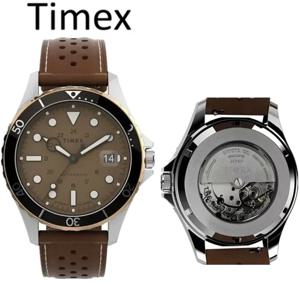 TIMEX 남성용 자동 기계식 시계, 스테인레스 스틸, 스크래치 방지, 방수 다이빙 시계, 비즈니스 레저 시계