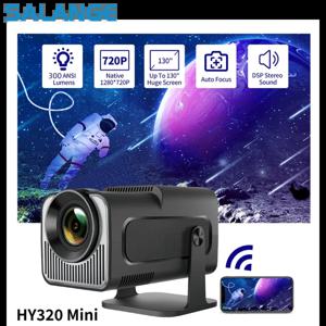 Salange HY320mini 스마트 프로젝터, 안드로이드 11.0, 휴대용 와이파이 블루투스, 홈 시네마 720P, 스마트폰 야외 1080P, 4K 영화