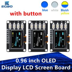 EGBO OLED IIC 화이트, 옐로우 블루, 블루, 12864 OLED 디스플레이, 아두이노용 LCD 스크린 보드, 4x4 키 I2C SSD1315, 0.96 인치, 1 ~ 10 개