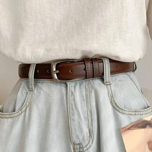 1pc 여성 벨트 패션 단순 다목적 벨트 정통 고급 트렌드 소프트 벨트 서양 바지와 짝을 이루었습니다 청바지 레이디 벨트