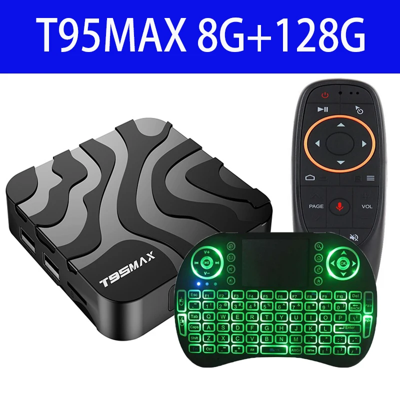 H618 안드로이드 14 T95 맥스 스마트 TV 박스, 더블 와이파이 2.4G 및 5.8G, 6K 3D 램, 8G 롬, 128GB, 64GB 음성 어시스턴트, 빠른 미디어 플레이어, 신제품