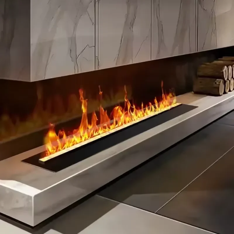 스마트 스팀 LED 불꽃 TV 스탠드 장식 벽난로는 고급스러운 3D 수증기 전기 벽난로로, 무소음 자동 물 공급 시스템을 탑재하여 편리함을 제공합니다. 이 벽난로는 5년 보증이 포함되어 있어 신뢰성도 높습니다. 거실에서 실감 나는 불꽃과 열 시뮬레이션 효과를 제공하며, LED 스마트 스팀 장식으로 따뜻하고 아늑한 분위기를 연출합니다. 현대적인 디자인과 기능을 갖춘 이 벽난로는 공간에 세련
