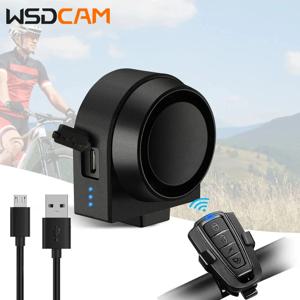 WSDCAM 방수 자전거 알람 진동 알람, USB 충전 리모컨, 110 dB 자전거 오토바이 알람, 보안 보호