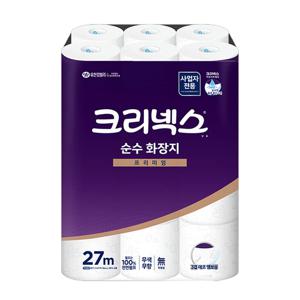 크리넥스 순수 3겹 티슈 27m (3겹) 24롤 1팩 4518063