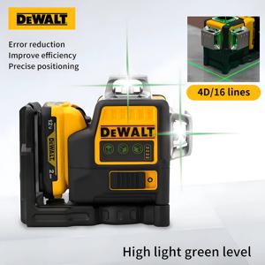 DEWALT DW089LG 레이저 레벨, 3 면 * 360 도 수직 라인 레이저 레벨, 수평 녹색광 레벨 계량기, 야외 12V 배터리