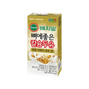 Good for Bone Vegemil Calcium Soybean Milk Peanut Almond Walnut 190mlx48 Pack 베지밀뼈에좋은칼슘두유땅콩아몬드호두잣 190mlx48팩