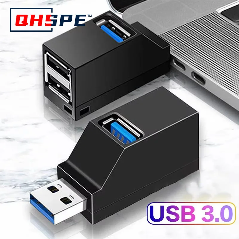 PC 노트북용 USB 3.0 허브 어댑터 확장기, USB 3.0 카드 리더기, 고속 USB 2.0, 미니 스플리터 박스, 1-3 포트