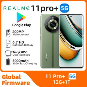 Realme 11 Pro Plus 5G 글로벌 버전 중고 휴대폰, Mtk 디멘시티 7050, 6nm CPU, 6.7 인치, 120Hz FHD + 200MP OIS, 12GB RAM, 1TB 스토리지