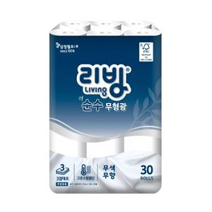 [삼정펄프] 리빙 더순수 무형광 화장지 30롤