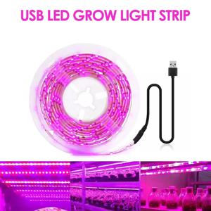 USB LED 식물 성장 조명, 전체 스펙트럼 피토 램프, 씨앗 꽃 온실 텐트 수경 식물 조명용 스트립, 5V, 1m, 2m, 3m