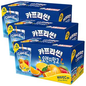 카프리썬 오렌지망고200ml×30개 과즙음료 과일 주스 쥬스