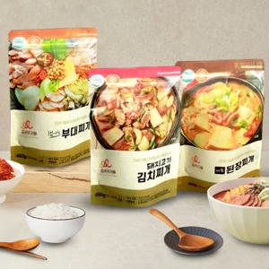 [요리다움] 햄가득부대찌개+돼지고기김치찌개+차돌된장찌개+소고기미역국