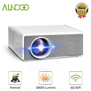 2024 Alincoo 풀 HD 프로젝터, 4k 28000 루멘 빔 프로젝터, 5G 와이파이 안드로이드 영화, 홈 시어터 시네마, 1080P E700 프로, 신제품