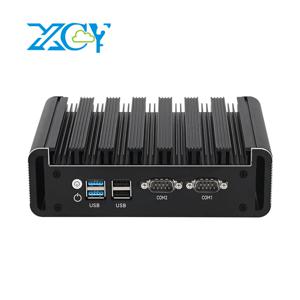 팬리스 산업용 미니 PC, 인텔 N100, 2x 기가비트 이더넷, 2x DB9-RS232 HDMI2.0 * 2 DP 트리플 디스플레이, 와이파이 지지대, Win10/11 리눅스