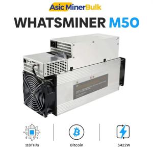 BUY NOW MicroBT WhatsMiner M50S, 해시레이트 128Th/s 및 전력 소비 3328W 구매시 즉시 배송, 5, 2 개 무료 제공