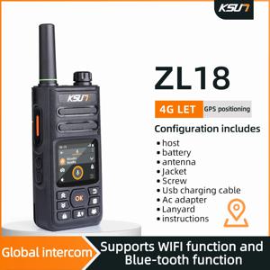 Zello 앱 호환 워키토키, 4g 심카드, WiFi 네트워크, 휴대폰 라디오, 장거리 전문 워키토키 KSW-ZL18