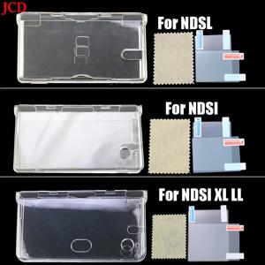 닌텐도 DSL NDS 라이트용 플라스틱 투명 크리스탈 쉘 스킨 케이스 커버, DSi NDSI XL LL 콘솔용, 화면 보호 필름 포함