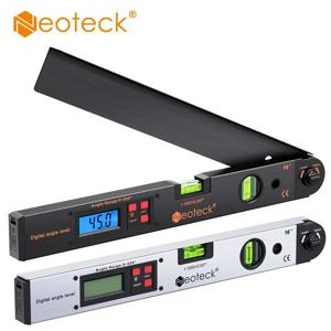 Neoteck LCD 디지털 각도기 스피릿 레벨 각도 파인더 게이지 계량기, 전자 측정 도구, 검정색 또는 실버, 0-225 °, 400mm