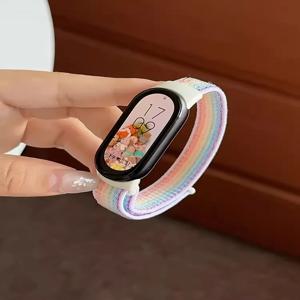 Xiaomi Mi Band 용 나일론 루프 스트랩 8 7 6 5 4 3 팔찌 SmartWatch 손목 밴드 교체 스포츠 pulsera watchband Miband 8 NFC