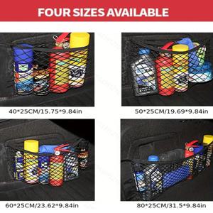 자동차 뒤 후면 메쉬 트렁크 좌석 탄성 문자열 그물 매직 스티커 범용 보관 가방 포켓 케이지 자동 주최자 좌석 뒤 가방