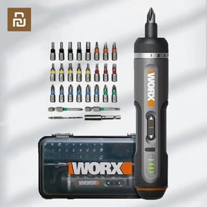 Worx 4V 전기 스크루 드라이버 세트 WX242 휴대용 스마트 무선 전원 스크류 드라이버 미니 전기 드릴 홈 수리 전동 공구
