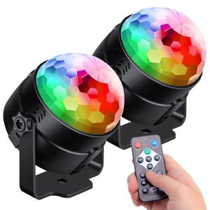 RGB LED 무대 디스코 조명 회전 DJ 볼 스트로브 사운드 컨트롤 매직 댄스 자동차 크리스마스 선물 파티 클럽 레이저 쇼 램프 파티